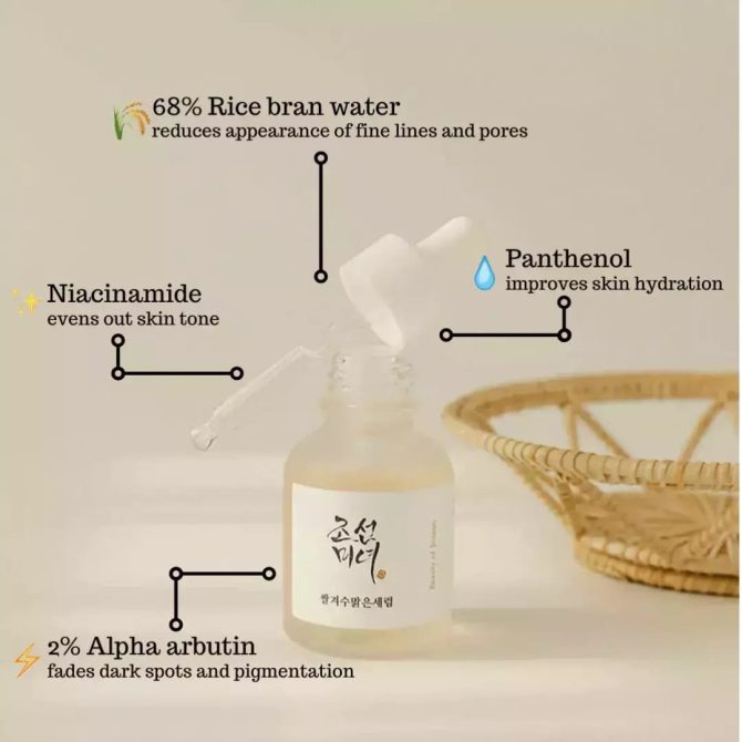 Beauty of Joseon Glow Deep Serum Rice + Alpha Arbutin 30ml (6) Ορός λάμψης προσώπου Beauty of Joseon Glow Deep με ρύζι και άλφα αρμπουτίνη 30ml