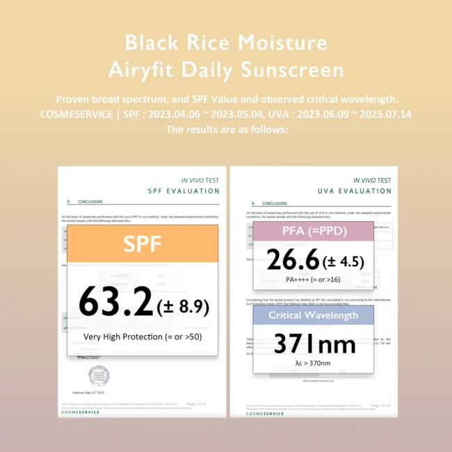 Haruharu Black Rice Moisture Airyfit Sunscreen SPF50+ 50ml (6) Αντηλιακή κρέμα προσώπου Haruharu με μαύρο ρύζι και υαλουρονικό οξύ SPF50+ 50ml