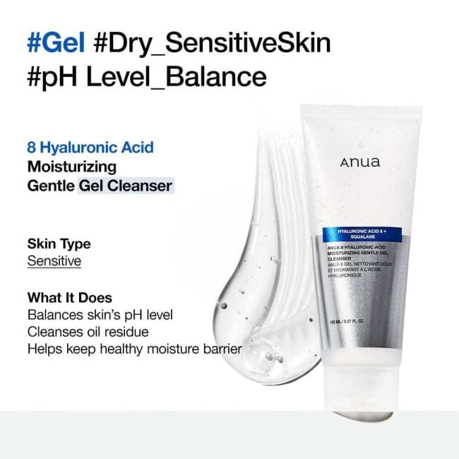 Anua 8 Hyaluronic Acid Moisturizing Gentle Gel 150 ml
