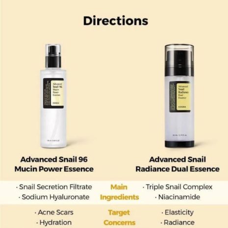 COSRX Advanced Snail Radiance Dual Essence COSRX Advanced Snail Radiance Dual Essence 80ml ενυδατικό brightening essence