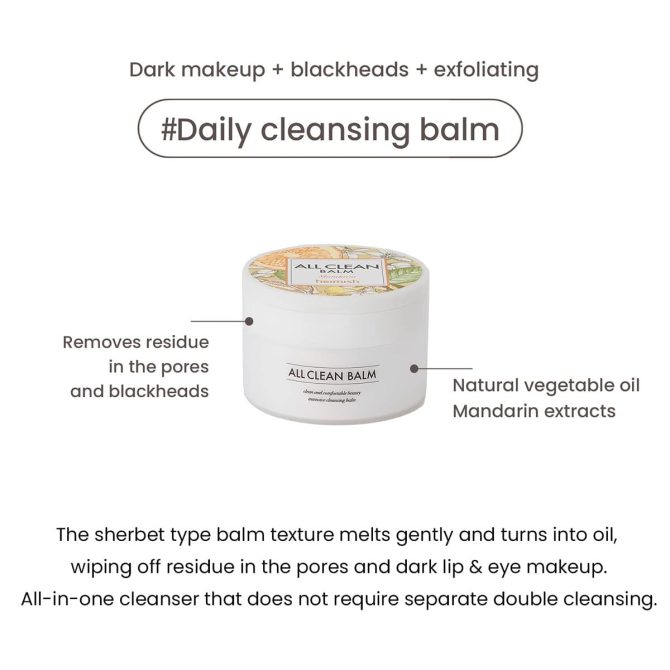 Heimish All Clean Balm Mandarin vegan cleansing balm 120ml