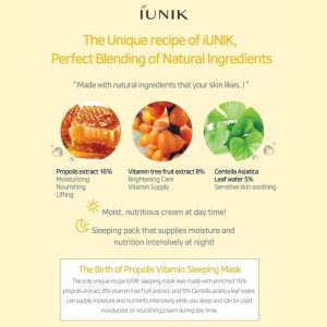 iUNIK Propolis Vitamin Sleeping Mask 2