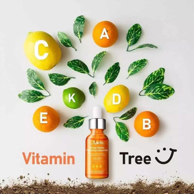 jumiso all day vitamin brightening balancing serum Jumiso All Day Vitamin Brightening & Balancing Serum Προϊόν Ορός προσώπου με Βιταμίνη C και Centella Asiatica για λάμψη