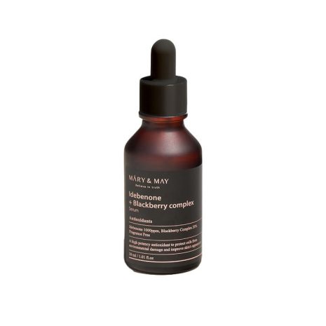Mary & May Idebenone + Blackberry Complex Serum Προϊόν Αντιγηραντικός ορός προσώπου με Idebenone και Blackberry Extract για λάμψη και αποτοξίνωση