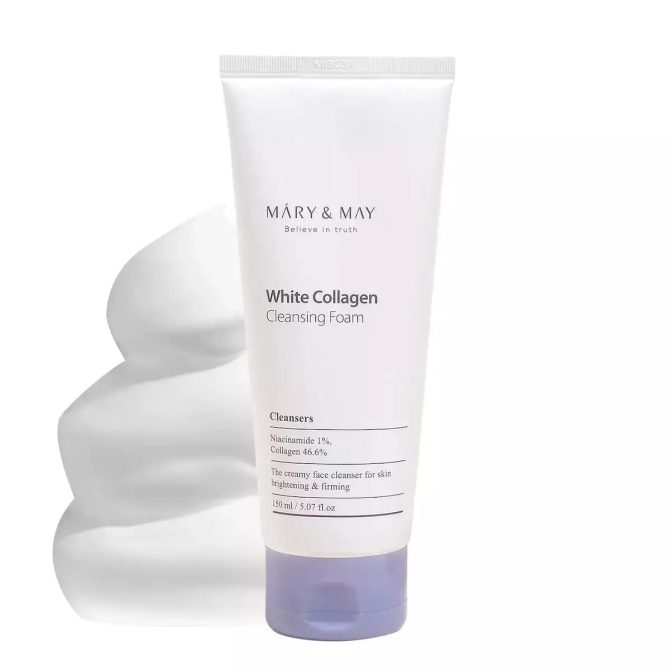 mary-may-white-collagen-cleanser-150ml (4) Mary & May Cleanser Packaging | Συσκευασία Mary & May White Collagen