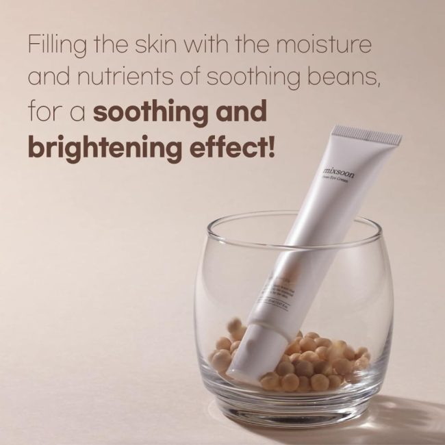 Mixsoon Bean Eye Cream Προϊόν Κρέμα ματιών με εκχύλισμα φασολιών και κολλαγόνο για ενυδάτωση και μείωση μαύρων κύκλων