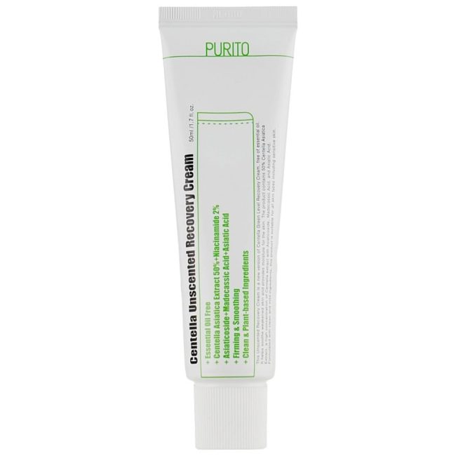 Purito Centella Unscented Recovery Cream με Ceramides & Centella 50ml