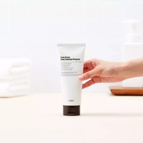 Purito From Green Deep Foaming Cleanser Προϊόν Αφρός καθαρισμού προσώπου με Centella Asiatica και πράσινο τσάι