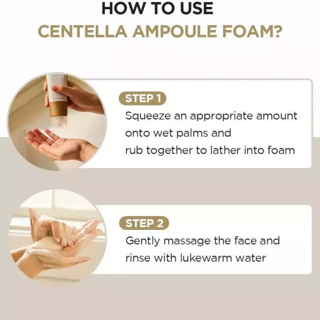 Skin1004 Madagascar Centella Cleansing Foam Προϊόν Κρέμα καθαρισμού προσώπου με Centella Asiatica και Panthenol για ήπιο καθαρισμό και καταπράυνση