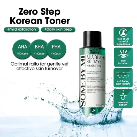 Some By Mi AHA BHA PHA 30 Days Miracle Toner λοσιόν απολέπισης για λιπαρό δέρμα 150ml