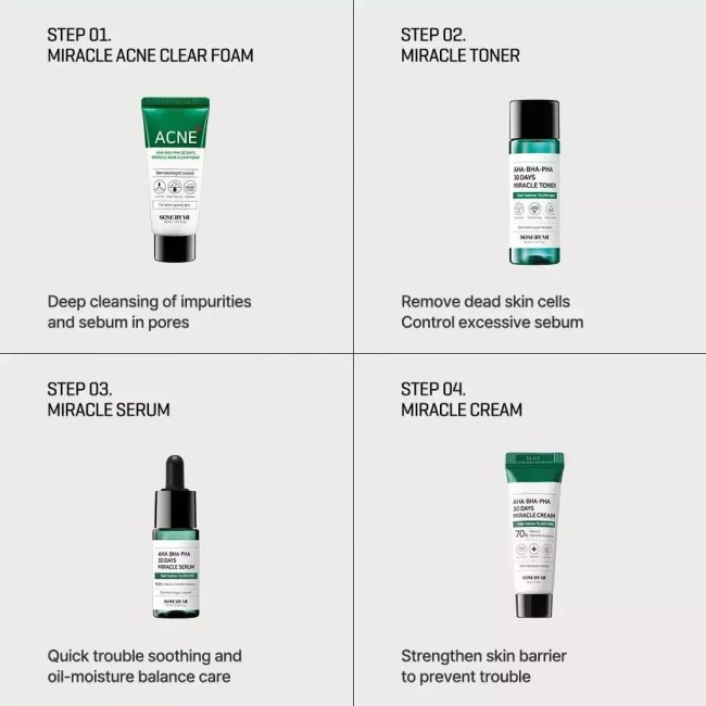 ome By Mi AHA BHA PHA Set Περιποίησης για Ενυδάτωση Σετ περιποίησης Some By Mi AHA BHA PHA 4τμχ