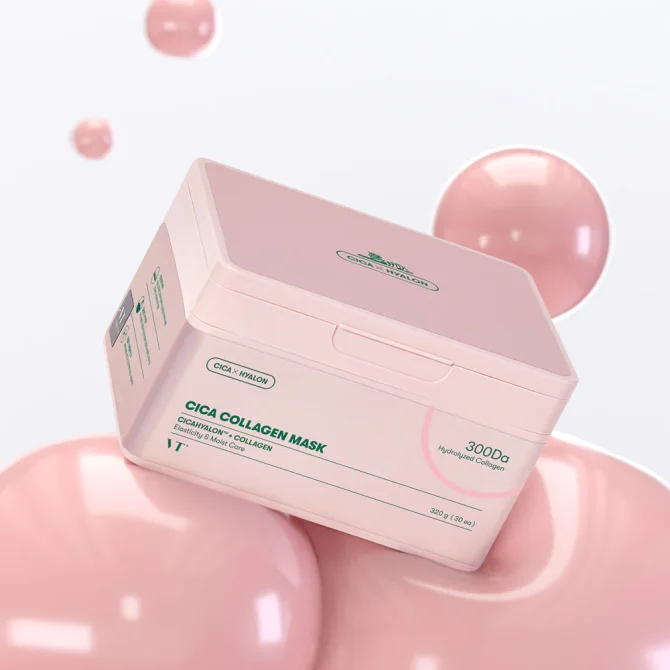 VT Cosmetics Cica Collagen Mask μάσκες προσώπου με κολλαγόνο και centella 30τμχ