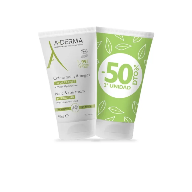 A-Derma Ενυδατική Κρέμα Χεριών & Νυχιών για Σκασμένα Χέρια 50ml με Άμεση Ανακούφιση