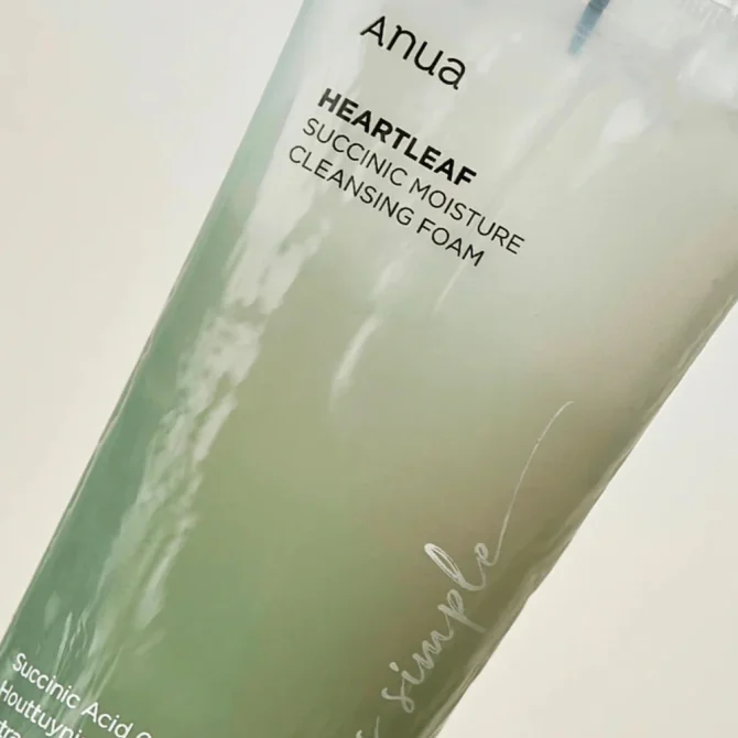 Anua Heartleaf Succinic Moisture Αφρός Καθαρισμού Προσώπου & Ματιών 150ml για Απαλή & Ενυδατωμένη Επιδερμίδα