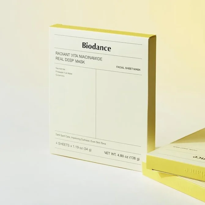 Biodance Μάσκα Προσώπου με Νιασιναμίδη 4τεμ - Φροντίδα & Λάμψη