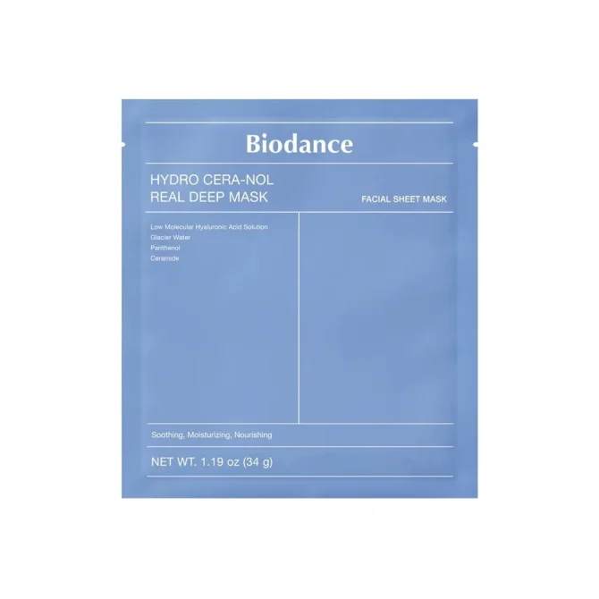 Biodance Cera-nol Real Deep Μάσκα Νύχτας για Ενυδάτωση Προσώπου - Σετ 4 τεμαχίων