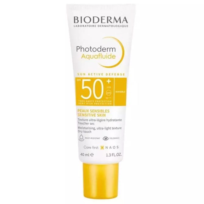 Bioderma Photoderm Aquafluide SPF50 αντηλιακό Bioderma Photoderm Aquafluide SPF50 αντηλιακή κρέμα προσώπου με ματ αποτέλεσμα