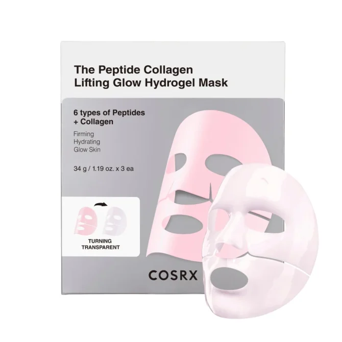 Cosrx Peptide Collagen Μάσκα Προσώπου για Φυσική Λάμψη – 3 τμχ x 34gr Cosrx Peptide Collagen
