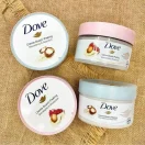 Dove Scrub Σώματος Macadamia & Rice Milk 225ml για Βαθύ Καθαρισμό και Ενυδάτωση