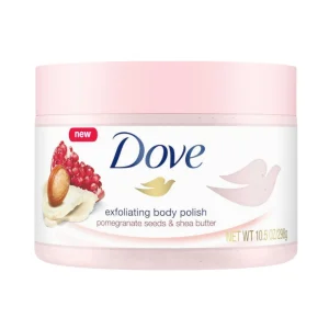 Dove Scrub Σώματος με Σπόρους Ροδιού & Βούτυρο Shea 225ml – Απαλή Απολέπιση & Ενυδάτωση