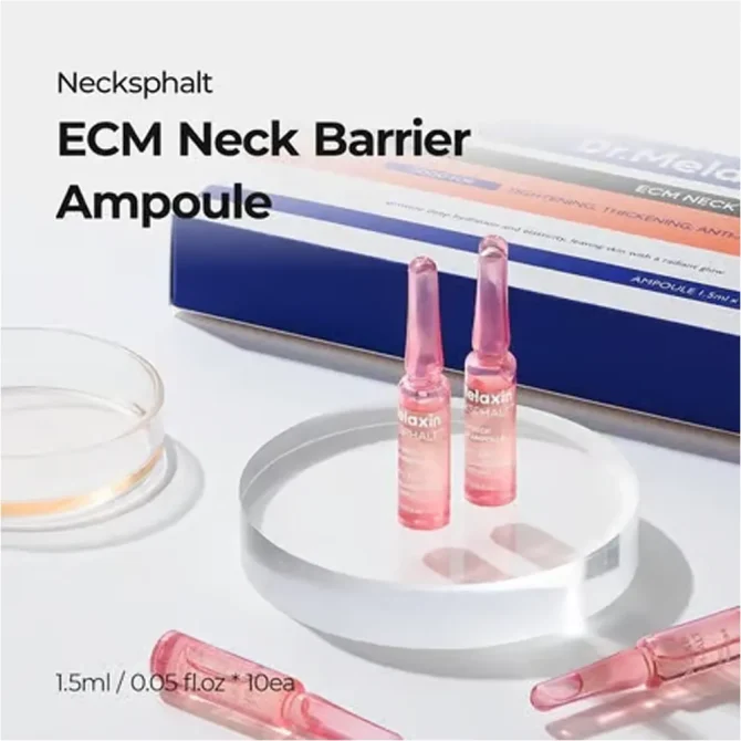 Dr. Melaxin Necksphalt Neck Barrier Serum - Προστασία και Φροντίδα για τον Λαιμό, 10x1.5ml