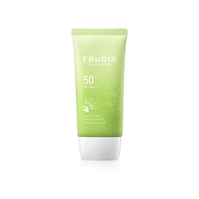 Frudia Sun Green Grape Sebum Control gel Frudia Sun Green Grape Sebum Control Αντηλιακό Gel Προσώπου SPF50 50gr για Ελεγχόμενο Λιπαρότητα