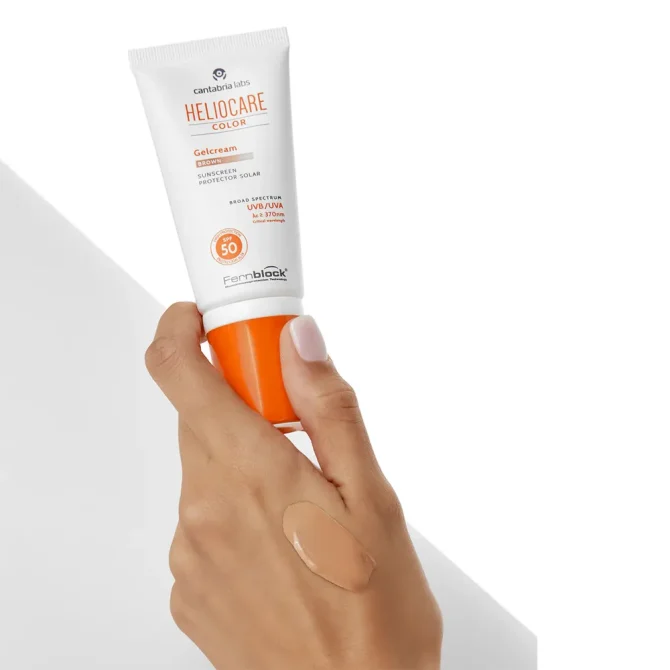 Heliocare Color Gelcream Brown Spf 50 50ml 4 Heliocare Color Gelcream SPF50 Αντηλιακό Gel Προσώπου με Χρώμα Brown 50ml