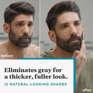 Just for Men M45 Brush-In Color Gel for Mustache and Beard - Dark Brown black - Ανδρική Βαφή Μαλλιών 28gr