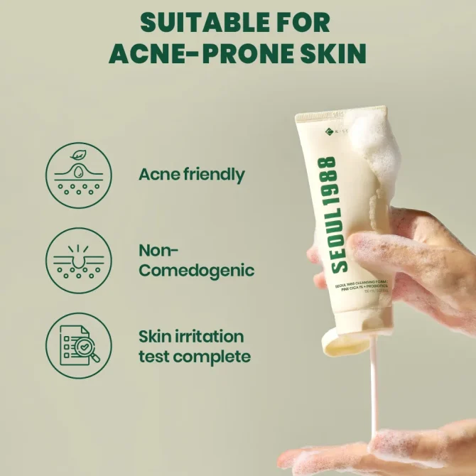 Ksecret Seoul 1988 Cleansing Foam Pine Cica 1 Probiotics - Αφρός Καθαρισμού Προσώπου για Ακνεϊκές Επιδερμίδες 150ml