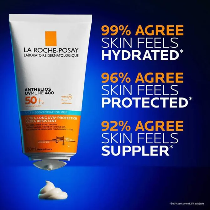 La Roche Posay Anthelios Uvmune 400 SPF50+ 150ml 3 La Roche Posay Anthelios Uvmune 400 Αντηλιακό Γαλάκτωμα SPF50+ 150ml για Πρόσωπο & Σώμα