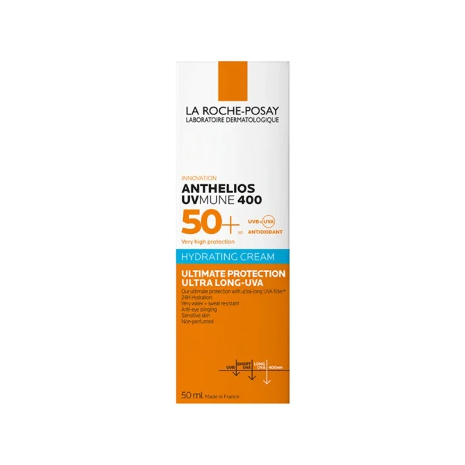 La Rocheposay Anthelios Uvmune 400 Hydrating Cream Spf 50 50 Ml 2 La Roche-Posay UVMune 400 SPF50 Αντηλιακή Κρέμα Προσώπου 50ml για Υψηλή Προστασία