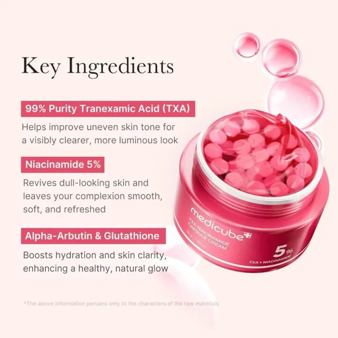 Medicube TXA Niacinamide Capsule – Ενυδατική & Αναπλαστική Κρέμα Προσώπου 55gr