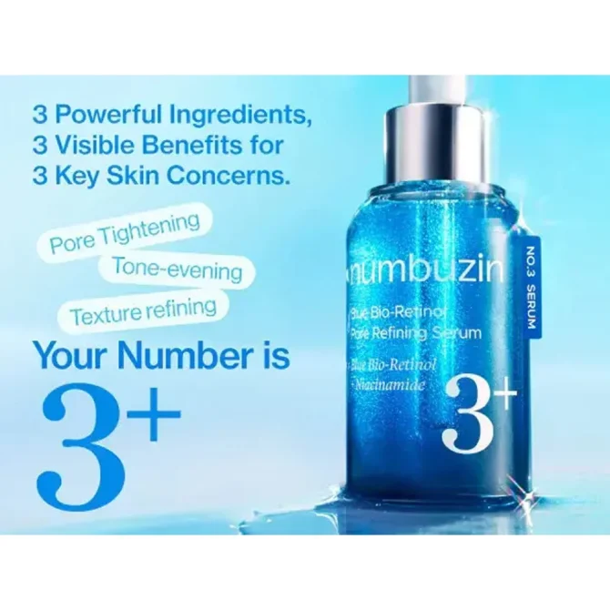 Numbuzin No.3 Blue Bio-Retinol Serum με Νιασιναμίδη για Σύσφιξη - 30ml