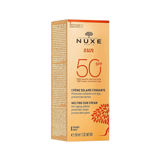 Face sunscreen cream Nuxe Αντηλιακή κρέμα προσώπου με άνετη υφή