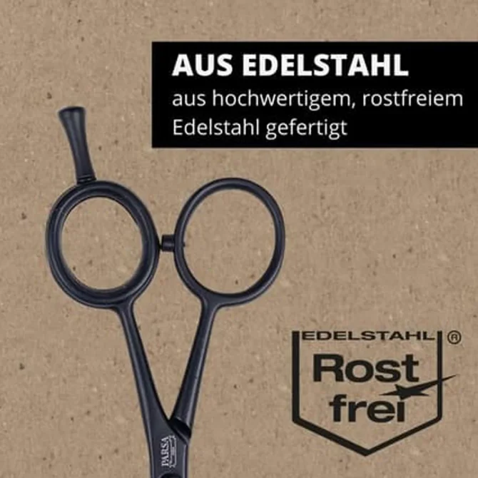PARSA Men Professional Beard-Hair Scissors 4.72" με Micro-Toothing & Αντιολισθητική Λαβή