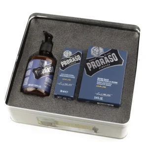Proraso Σετ Περιποίησης για Γένια Azur Lime με Shampoo 200ml, Balm 100ml, Λάδι 30ml & Κουτί