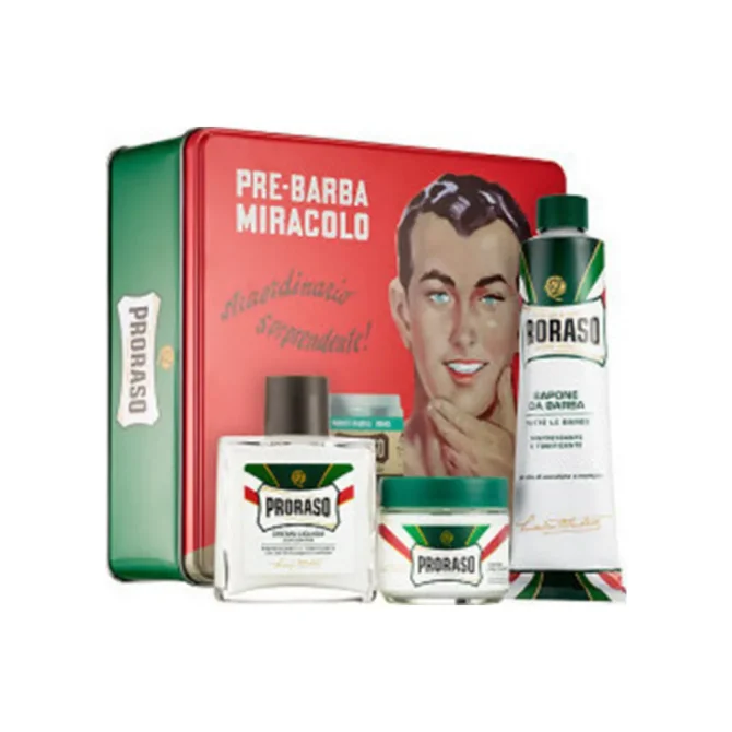 Proraso Vintage Gino Σετ Περιποίησης Γενιών με Pre-shave, Κρέμα Ξυρίσματος & After Shave Balm