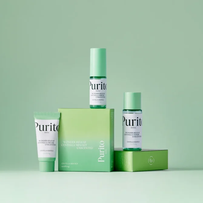 Purito Seoul Wonder Releaf Centella Mini Σετ Περιποίησης για Ενυδάτωση - 3 τμχ