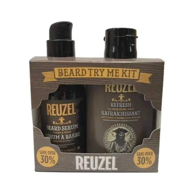 Reuzel Beard Try Me Kit Beard Care Set - Beard Oil & No Rinse Beard Wash Reuzel Set Σαπούνι Περιποίησης για Γένια και Μουστάκι 50ml
