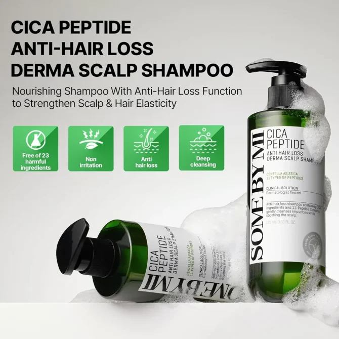 Some By Mi Cica Peptide Anti Hair Loss Derma Scalp Shampoo 285 Ml 2