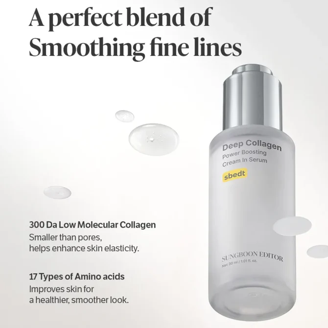 Sungboon Editor Deep Collagen Serum 30ml 3 Sungboon Editor Deep Collagen Serum Προσώπου 30ml για Φυσική Σύσφιξη και Ενυδάτωση