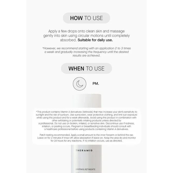 Theramid A-Retinoate Αντιγηραντικό Serum με Βιταμίνη E & Υαλουρονικό Οξύ 30ml