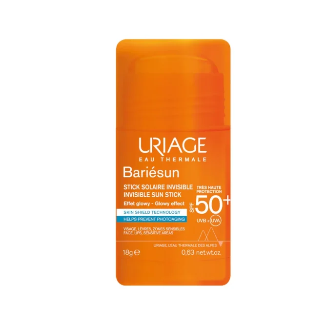 Uriage Bariésun Invisible antiliako stick prosopou sfp50 18g Uriage Bariésun Invisible Αντηλιακό Stick SPF50+ για Πρόσωπο & Σώμα 18gr