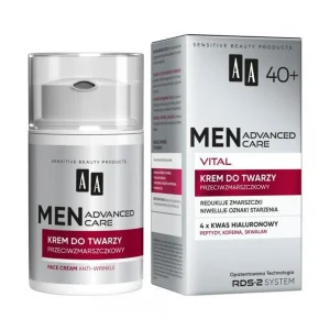 AA Men Advanced Care Ανδρική Αντιρυτιδική & Ενυδατική Κρέμα Προσώπου 40+ 50ml