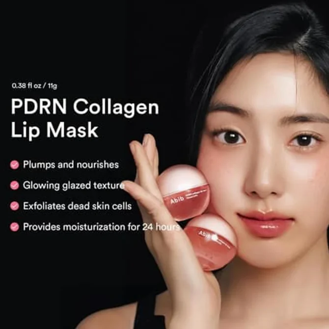 Abib Pdrn Collagen Lip Mask Glazed Jelly Μάσκα Ομορφιάς Προσώπου για Αναζωογόνηση & Ενυδάτωση 11g