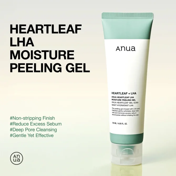 ANUA Heartleaf LHA Moisture Peeling Gel Προσώπου – Αναζωογονητική Φροντίδα για Όλους τους Τύπους Δέρματος