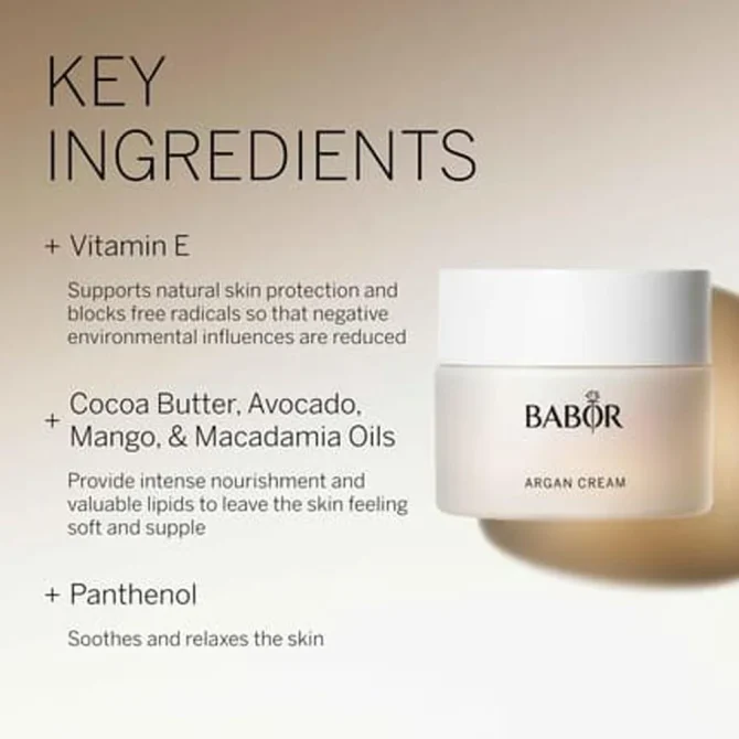 Babor Skinovage Argan Cream 50ml 3 Babor Skinovage Argan Cream 50ml Πλούσια Κρέμα Προσώπου για Ξηρό Δέρμα