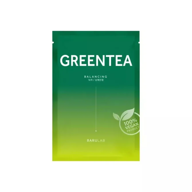 Barulab The Clean Vegan Mask Balancing Green Tea - Μάσκα Προσώπου για Βαθιά Ενυδάτωση και Αναζωογόνηση