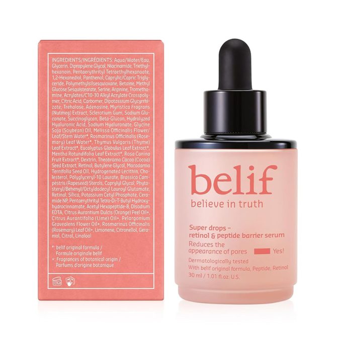 Belif Super Drops Retinol & Peptide Barrier 5 Belif Super Drops Retinol & Peptide Barrier Serum 30ml – Ορός Αναδόμησης