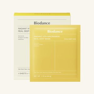 Biodance Real Deep Μάσκα Ομορφιάς Προσώπου για Λάμψη & Ενυδάτωση με Νιασιναμίδη 4 τμχ των 34gr